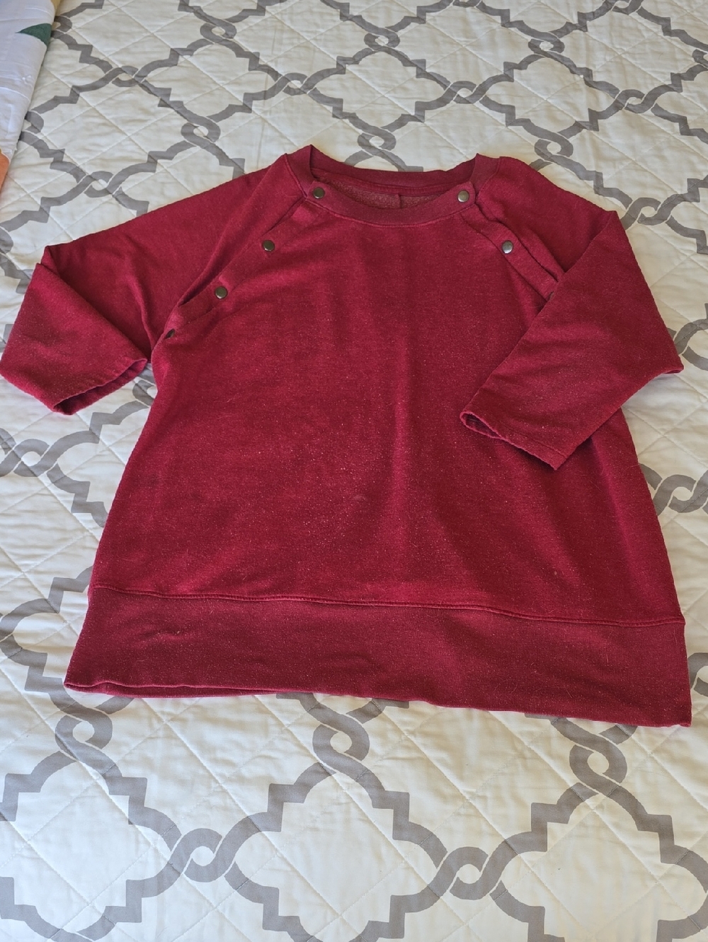 Isabel Maternity by Ingrid & Isabel Raspberry Snap-Shoulder Top